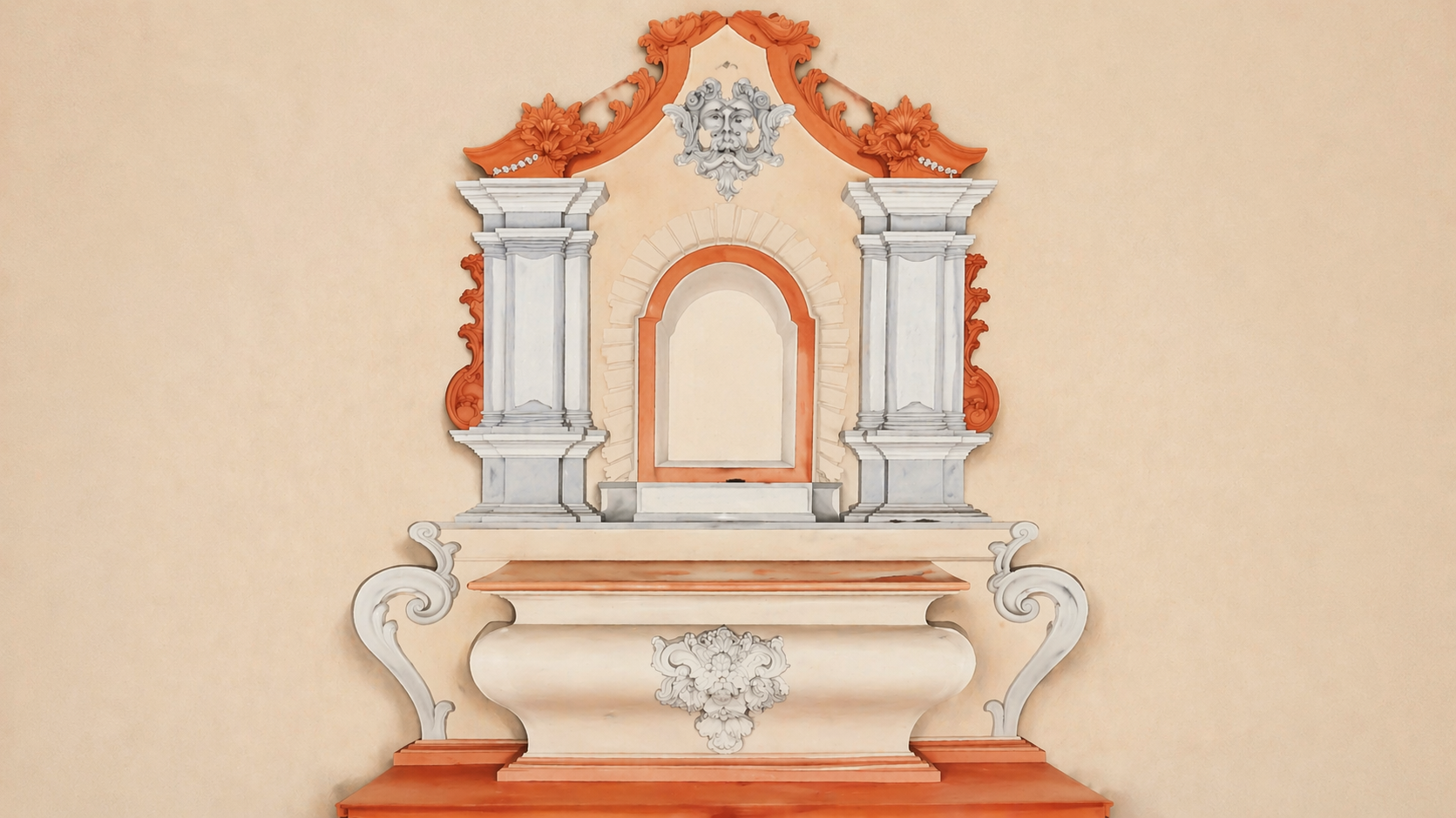 The original altar of the church before Tipu Sultan's era
